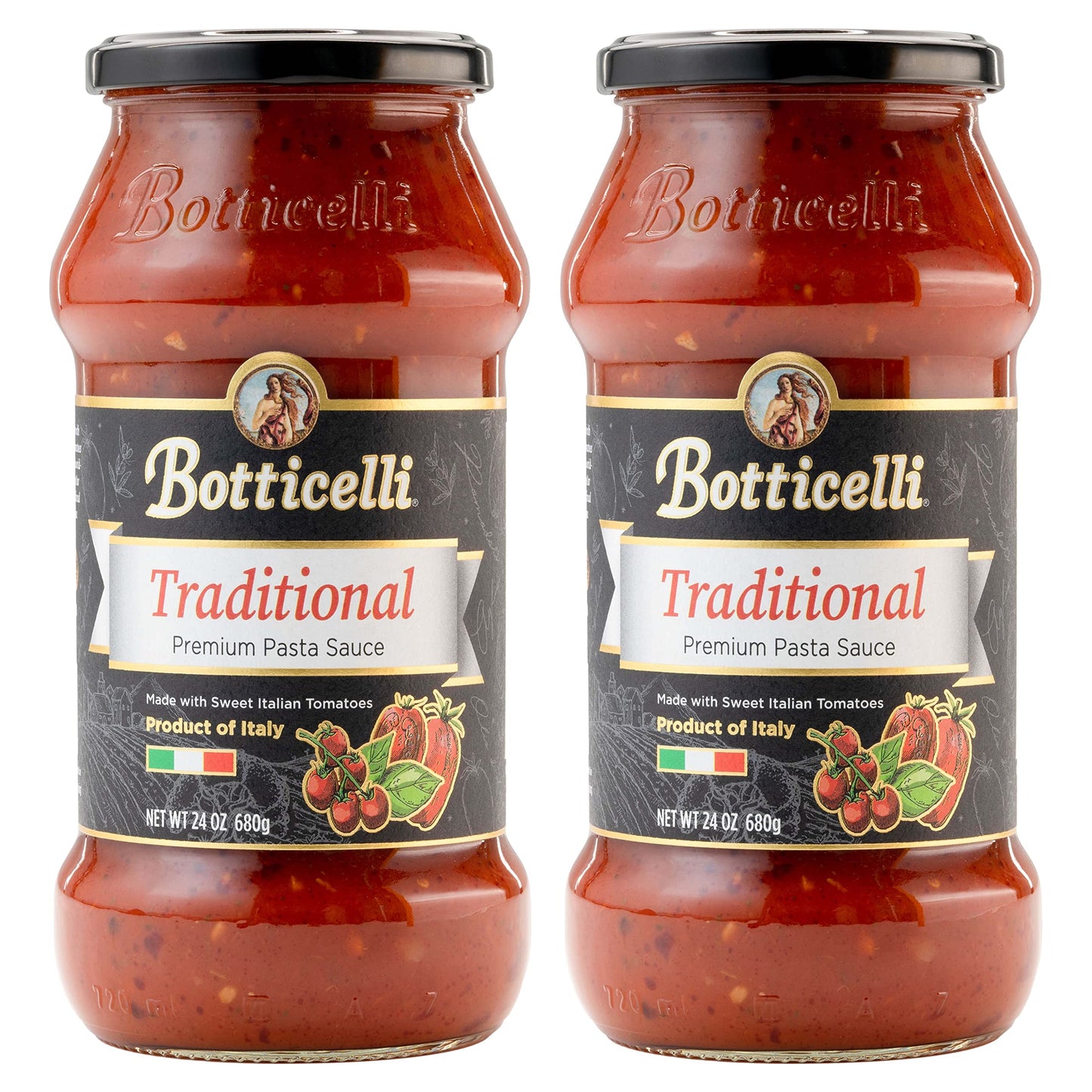 Botticelli Pasta Sauce | 2-Pack | 24 oz each (Traditional)