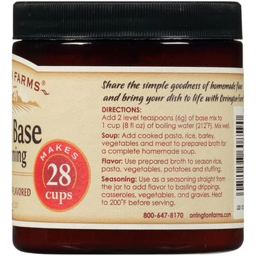 ORRINGTON FARMS Chicken Flavored Granular Base, 6-Ounce (Pack of 6), Cream