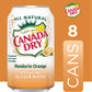 Canada Dry Sparkling Seltzer Water, Mandarin Orange, 12 oz Can, 8 Count, Model 10099694