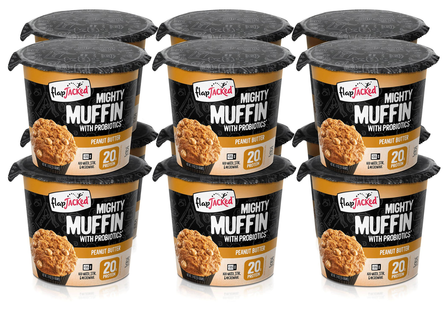 FLAPJACKED MUFFIN PEANUT BUTR SS