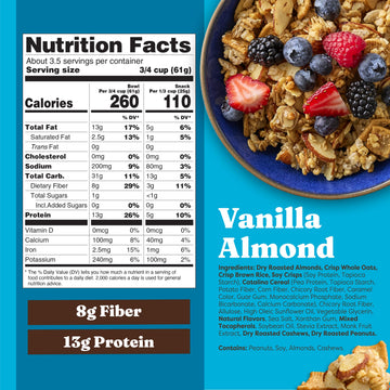 Catalina Crunch Protein Granola - Low Sugar Breakfast Cereal with 13g of Protein - Gluten Free, Keto Friendly - Vanilla Almond -