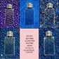 Confect Edible Cake Sprinkles - Decorating Mix | Navy & Blue Purple Pearls, Silver & Black Jimmies, Blue Sparkling Sugar | Sprin