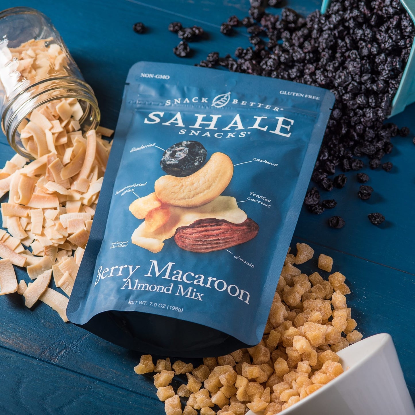 Sahale Snacks Trail Mix, Berry Macaroon Almond, Non-GMO, Gluten-Free, 7 oz Pouch