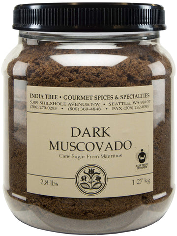 Pure Dark Muscovado Sugar, All-Natural Gourmet Sweetener For Coffee, Tea, And Baking , 3.0 Lb Canister (Pack Of 1)