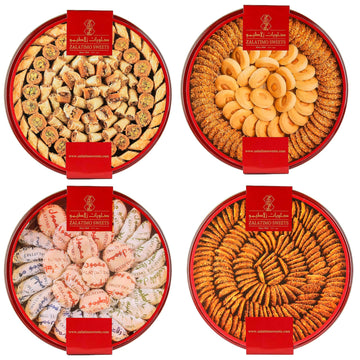 Zalatimo Sweets Since 1860 Cookies Gift Box, Assorted Shortbread Variety Pack, 100% Natural, 28.7 x 22.4 x 29.0 cm,