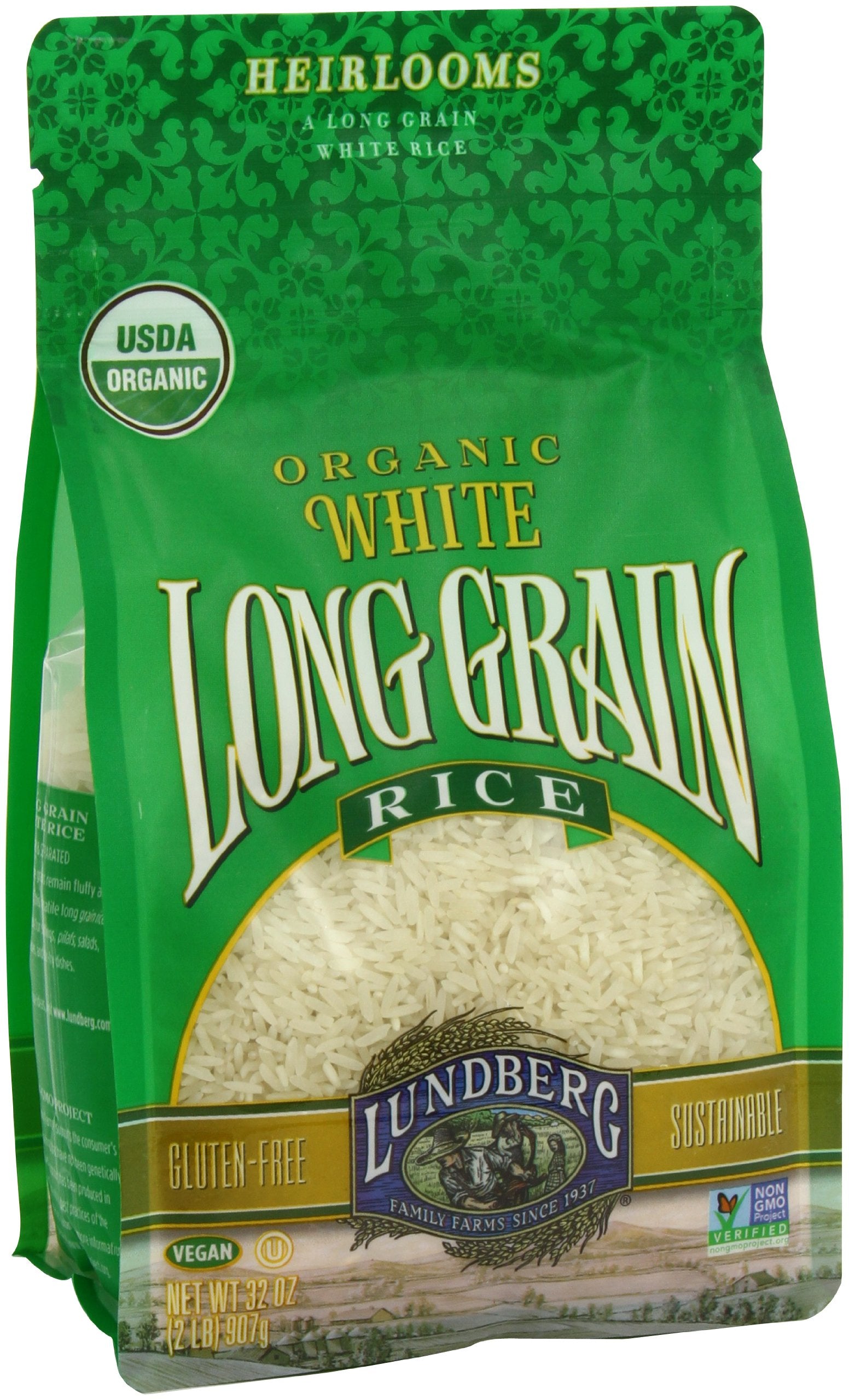 Lundberg Family Farms Organic Long Grain Rice, White, 32 Ounce