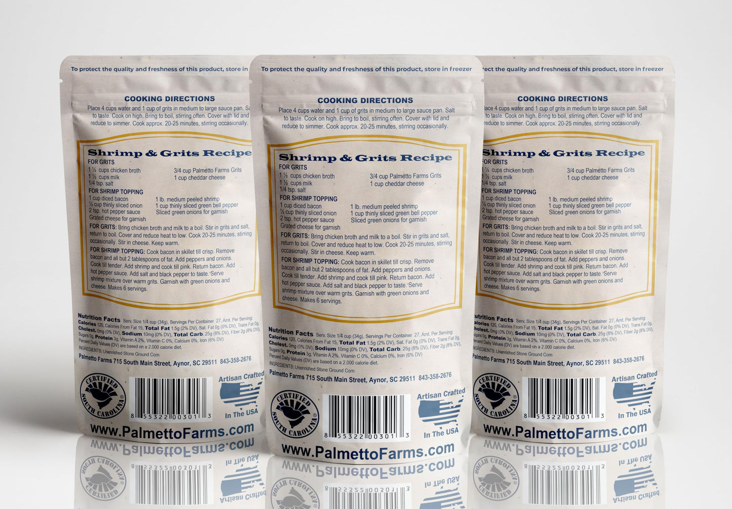 Palmetto Farms White Grits 3 Pack