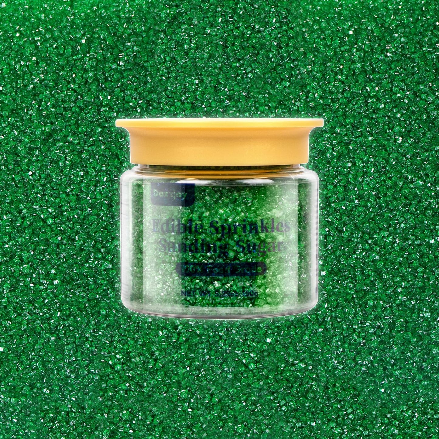 Easter Green, Sanding Sugar Sprinkles, Food Grade, 150G, Green Sprinkles For Cake Decorating, Donut, Cupcake, Ice Cream, Wedding