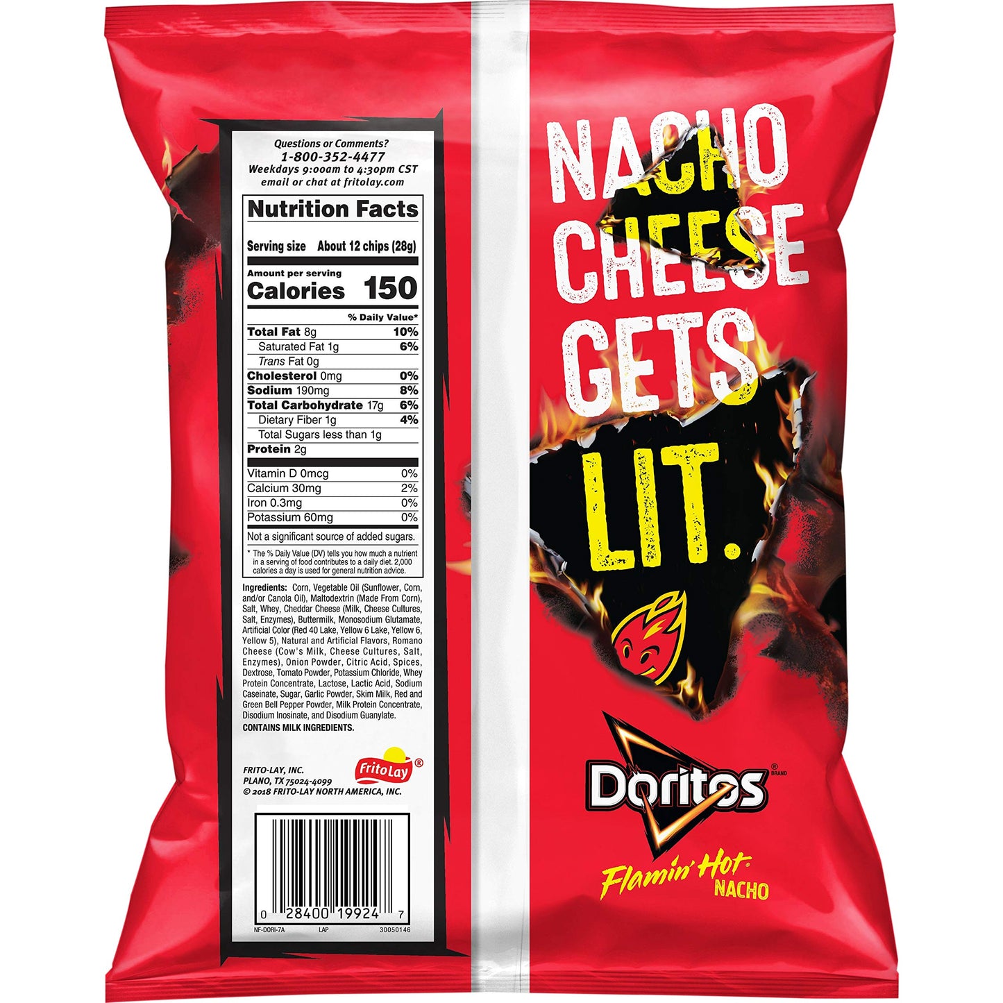 Doritos Flamin Hot Nacho, 975Oz