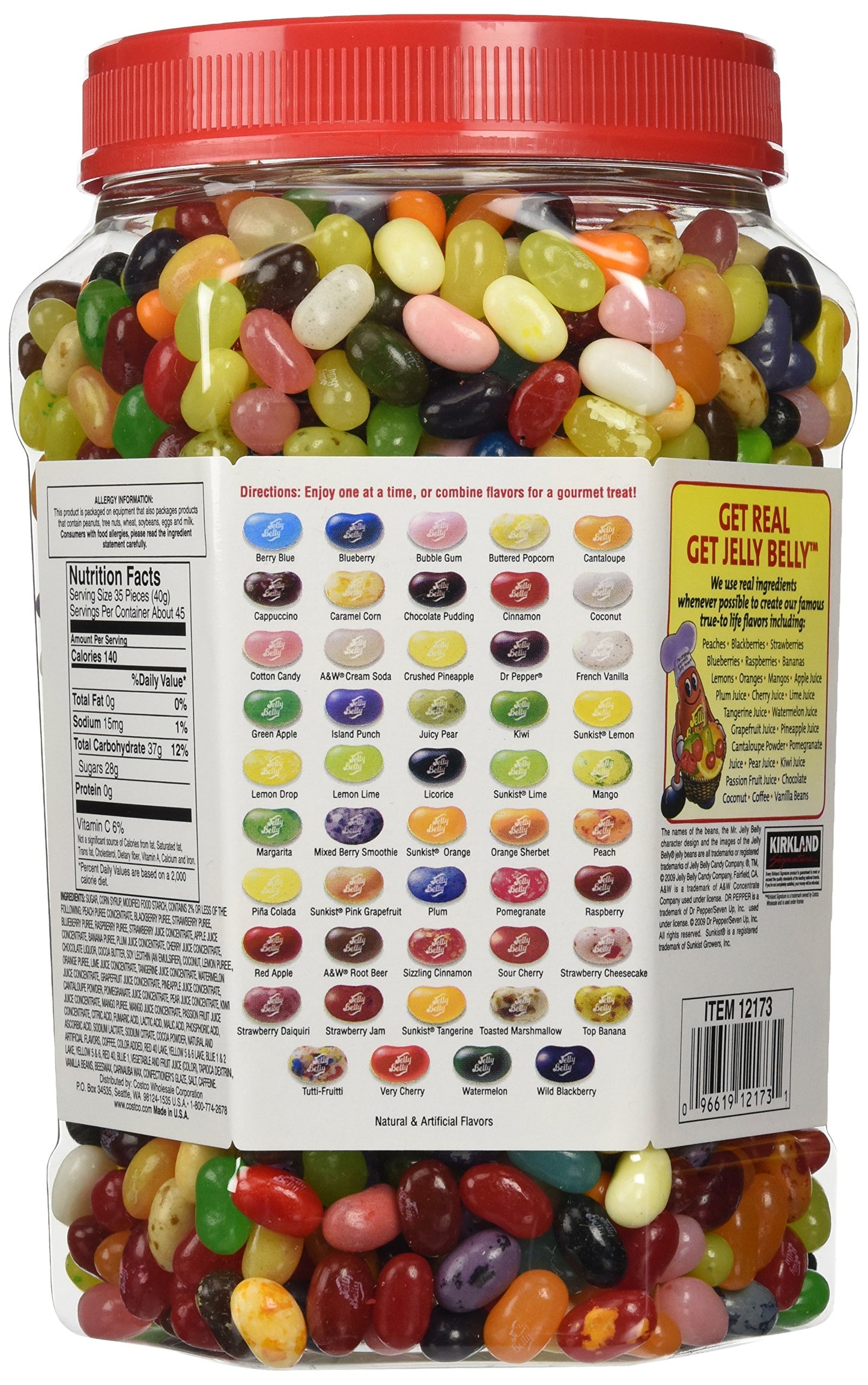 Kirkland Signature - Gourmet Jelly Beans, Blueberry, 128 Ounce, 4 Pound (Pack Of 2)