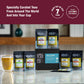 Tiesta Tea Single Origin Tea Sampler Set - Loose Leaf, Assorted Brew Sets, High to Low Caffeine, 7 Resealable Sample Pouches