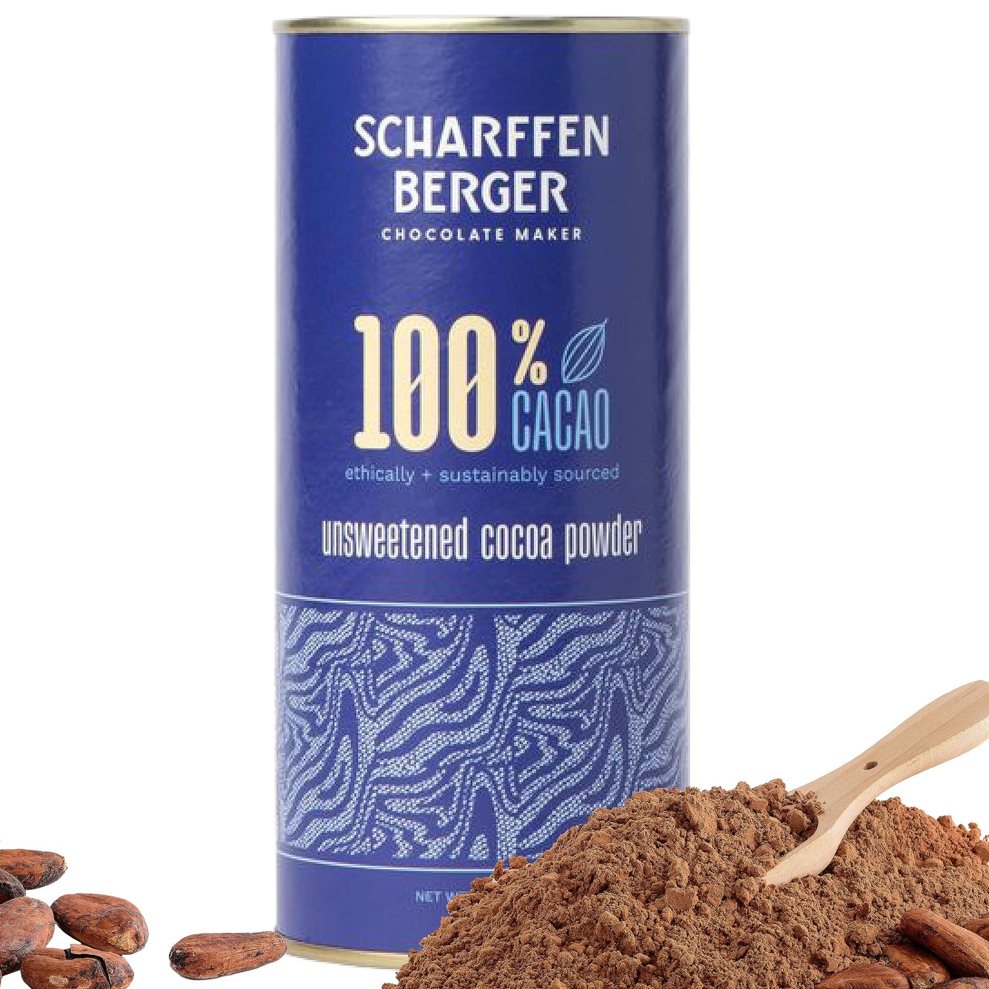 Scharffen Berger 100% Cacao Unsweetened Dark Chocolate Cocoa Powder (6 Ounce  Pack Of 2) - Gluten Free  Non Gmo  Natural Chocolate Powder