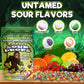 Bigfoot Sour Drops, Freeze Dried Candy, 4 Oz, Assorted Strawberry, Orange, Lemon, Grape, Lime Flavors, Bag Pouch, Ideal Gift Snack