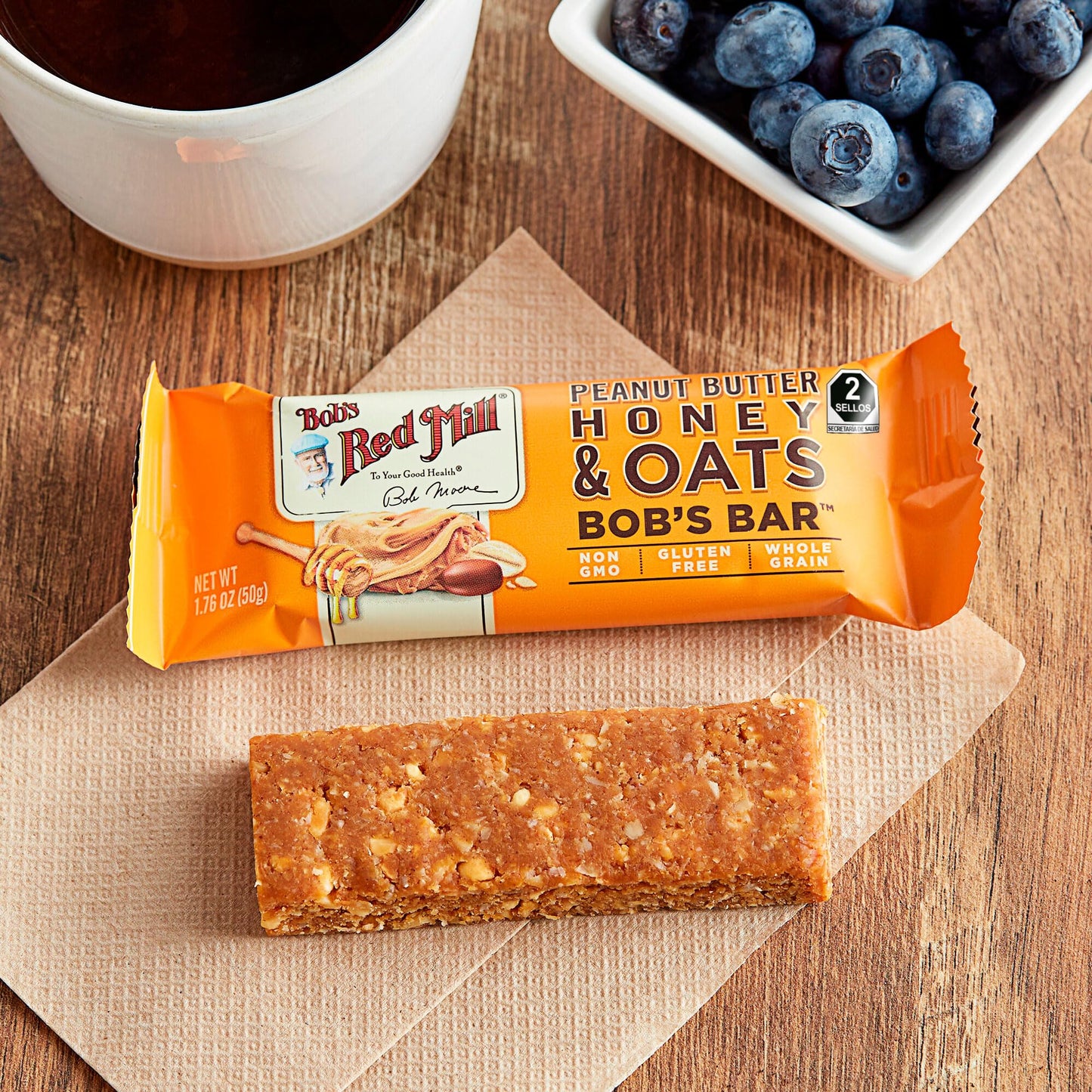 Bobs Red Mill Peanut Butter Honey & Oats Snack Bar - 1.76 Ounce (Pack of 1) - Gluten Free, Non-GMO, Whole Grain