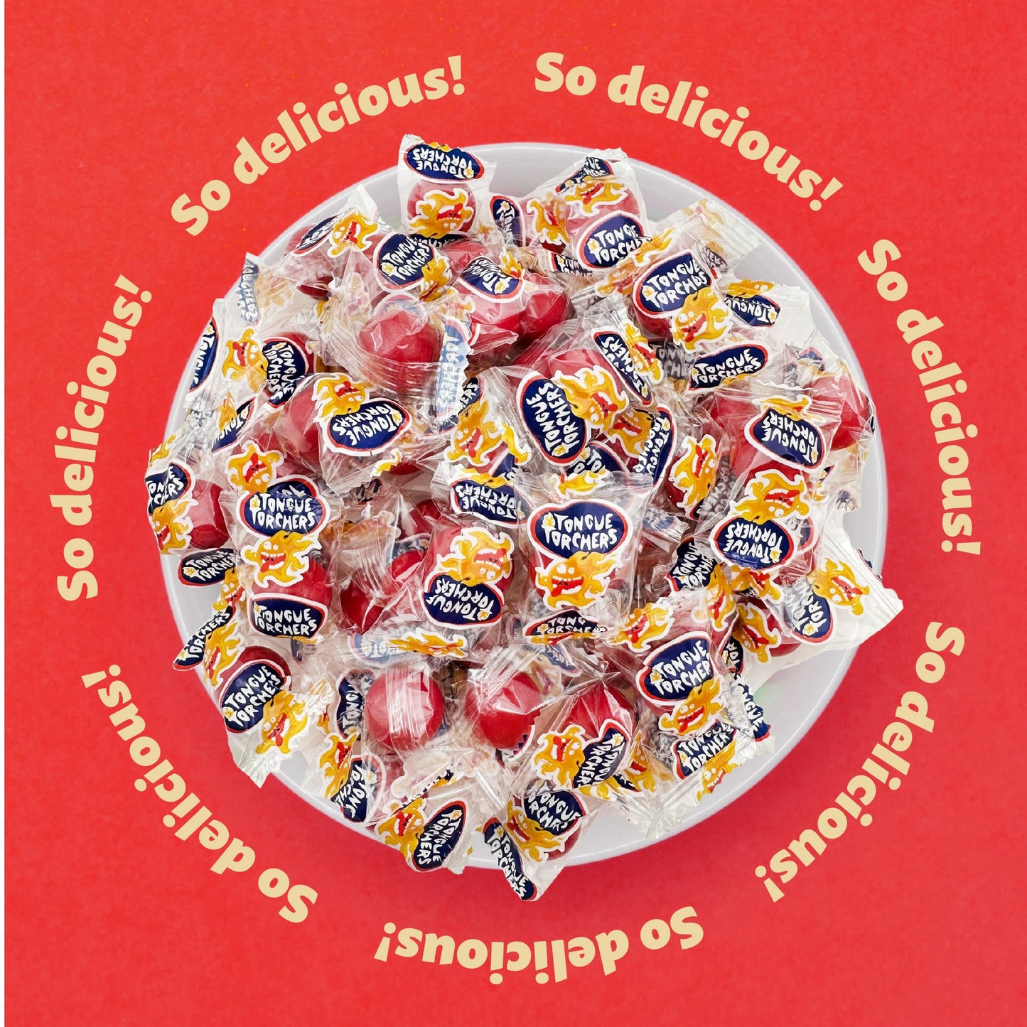Tongue Torchers Hot Cinnamon Flavor Hard Candy, 1.5-Pound Bag (About 120 Pieces)