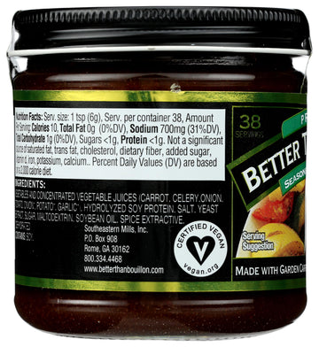 Better Than Bouillon Seasoned Vegetable Base, 8 Ounces (Pack Of 6)