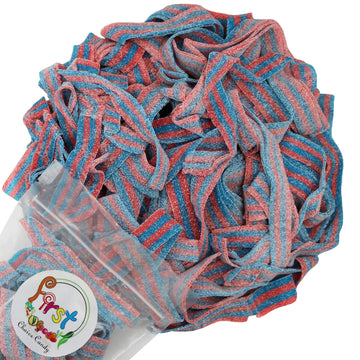 Variety Color Sour Gummy Belts (Blazpberry Red & Blue Raspberry, 6.6 LB)