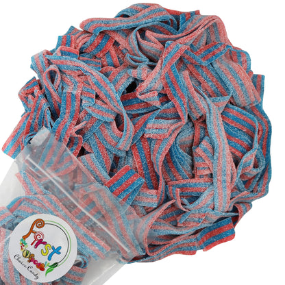 Variety Color Sour Gummy Belts (Blazpberry Red & Blue Raspberry, 1 LB)