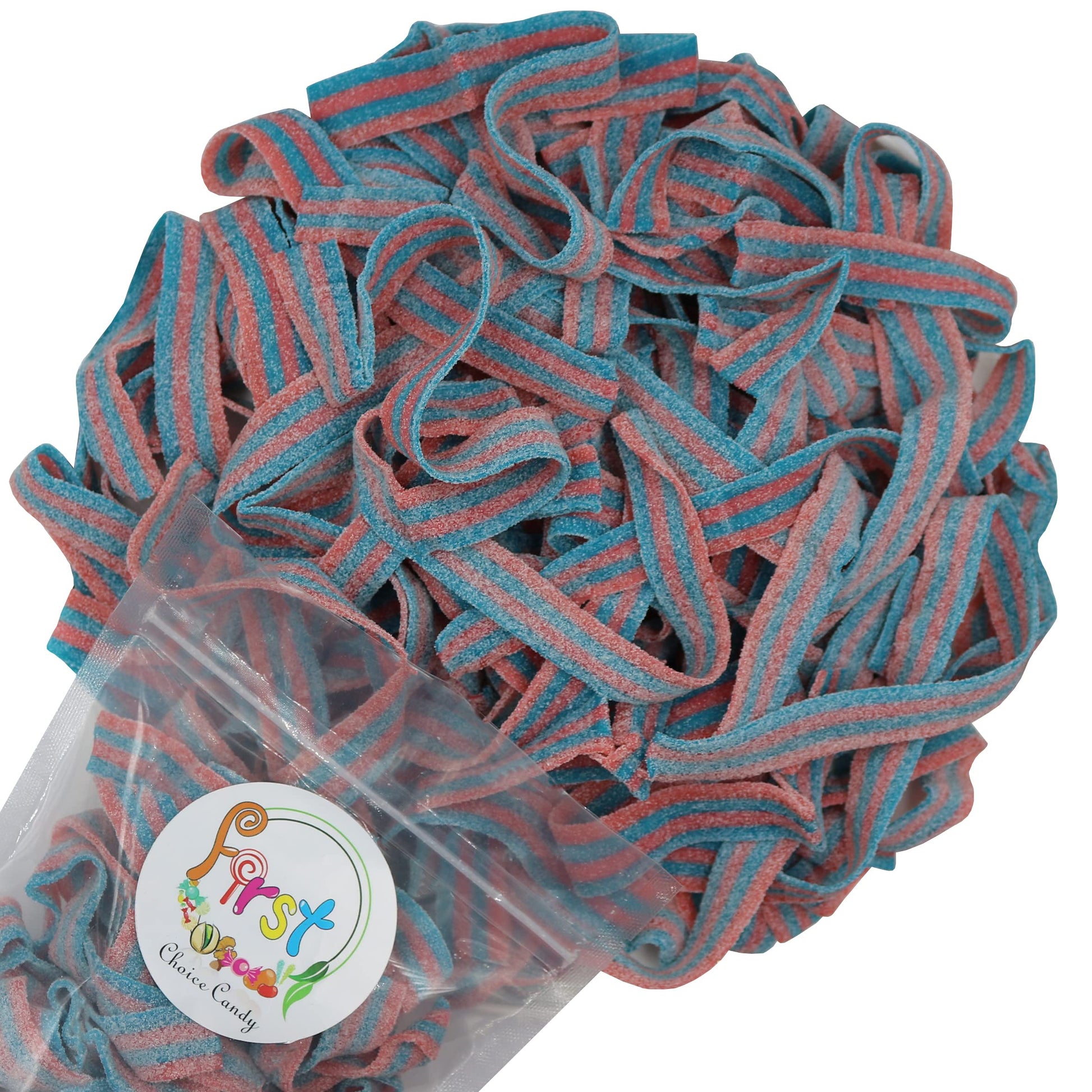 Variety Color Sour Gummy Belts (Cotton Candy, 1.5 LB)