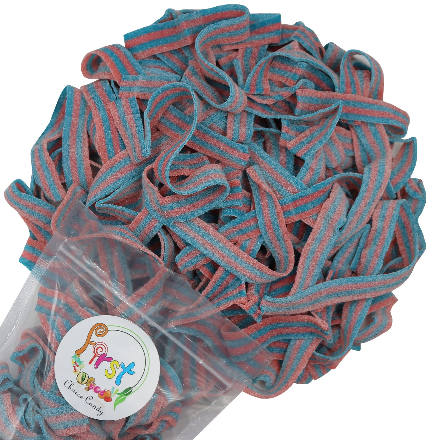 Variety Color Sour Gummy Belts (Cotton Candy, 3 LB)