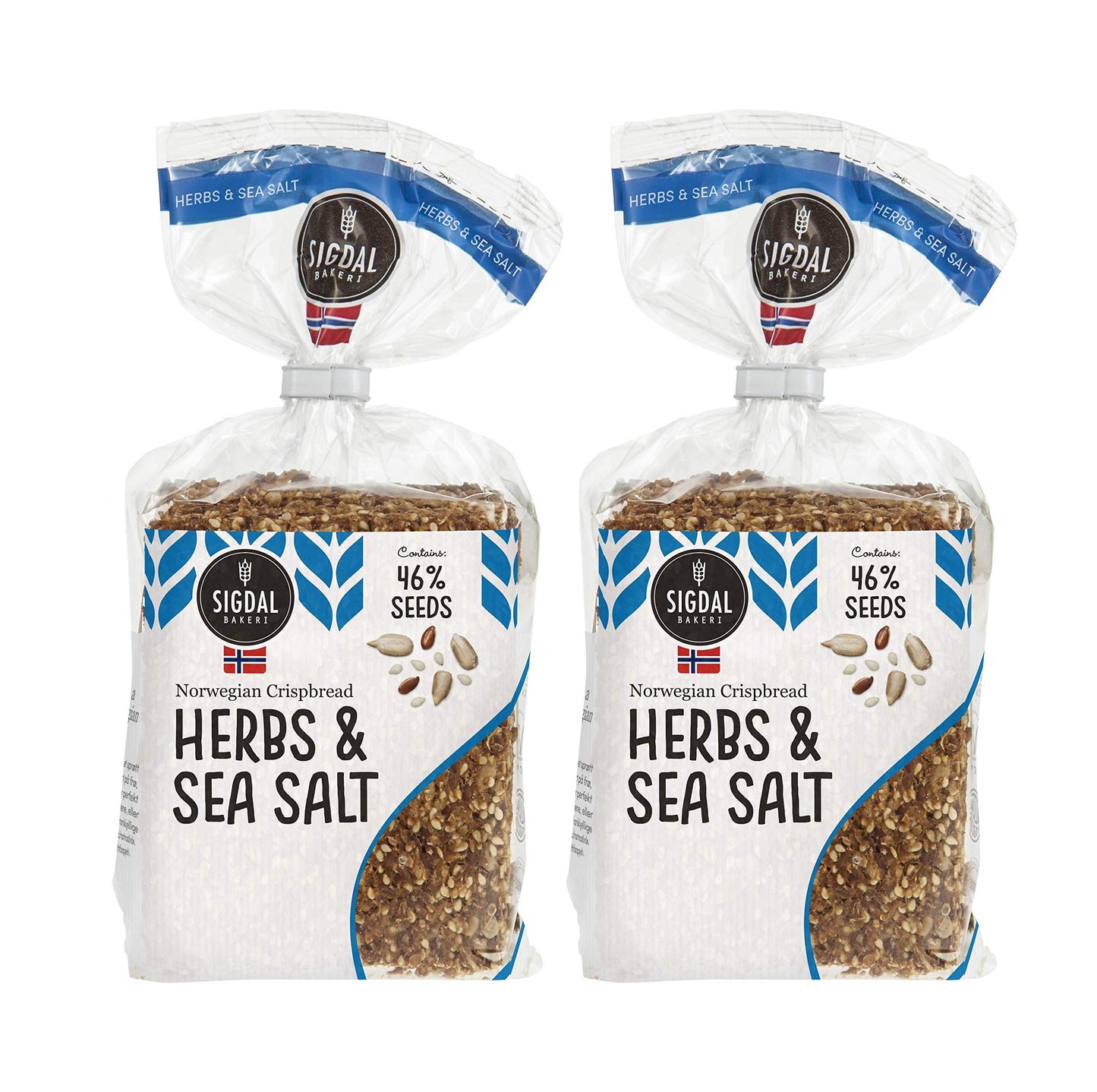 Sigdal Norwegian Crispbread - Non GMO, Vegan, Sugar Free, High Fiber, 2 Pack (0.17 Ounce)