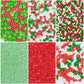 Twisweet Christmas Sprinkles 6 Cell-6.7oz Edible Pearls for Cake Decorating, Red Green Sanding Sugar Sprinkles Xmas Tree Candy C