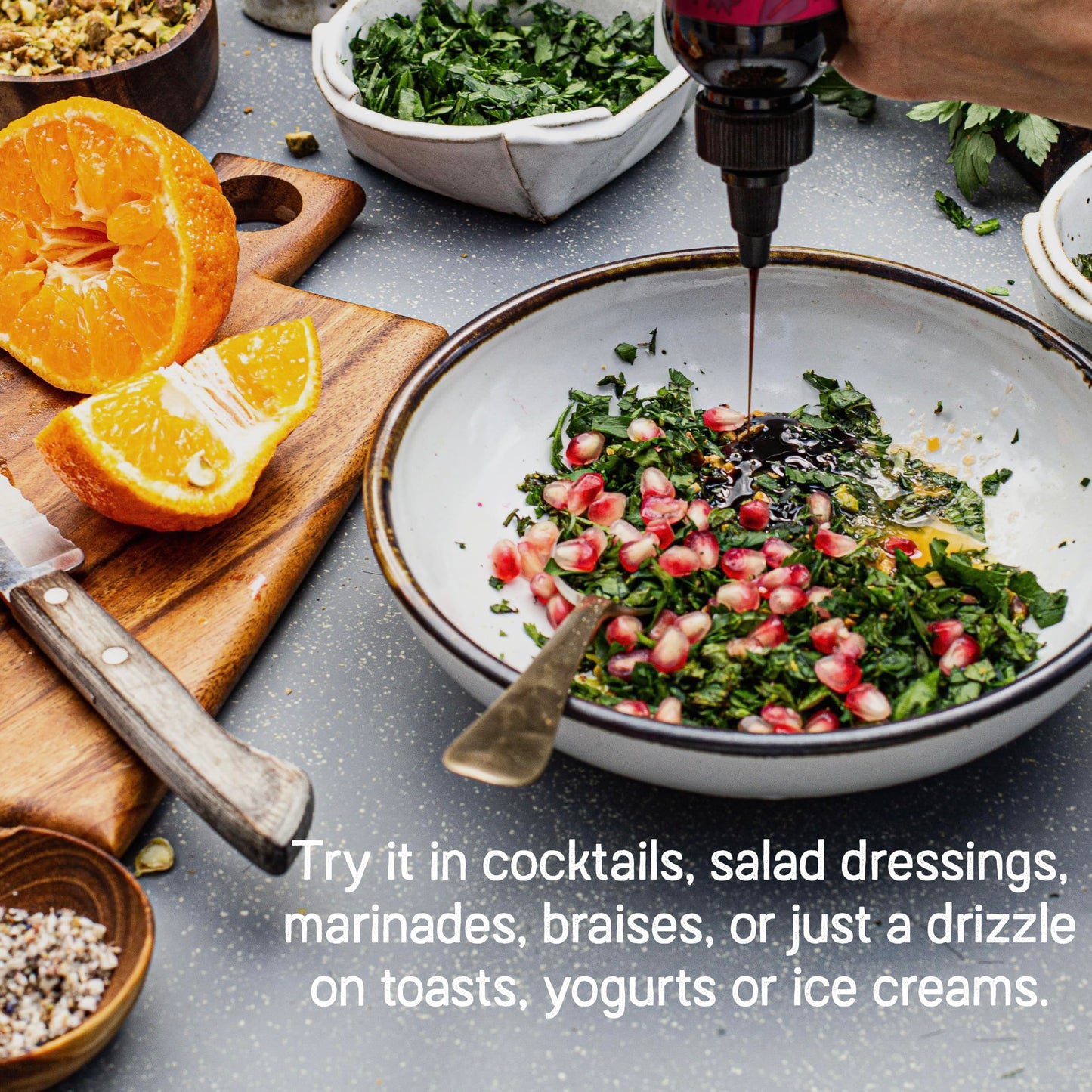 Just Date: Organic Pomegranate Syrup / 100% Natural / Organic Pomegranate Molasses / Healthy Alternative for Sugar, Honey or Map