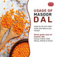 Spicy World Masoor Dal 8 Pound Bag (128oz) - Red Lentils Split - All Natural