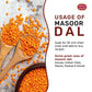 Spicy World Masoor Dal 8 Pound Bag (128Oz) - Red Lentils Split - All Natural