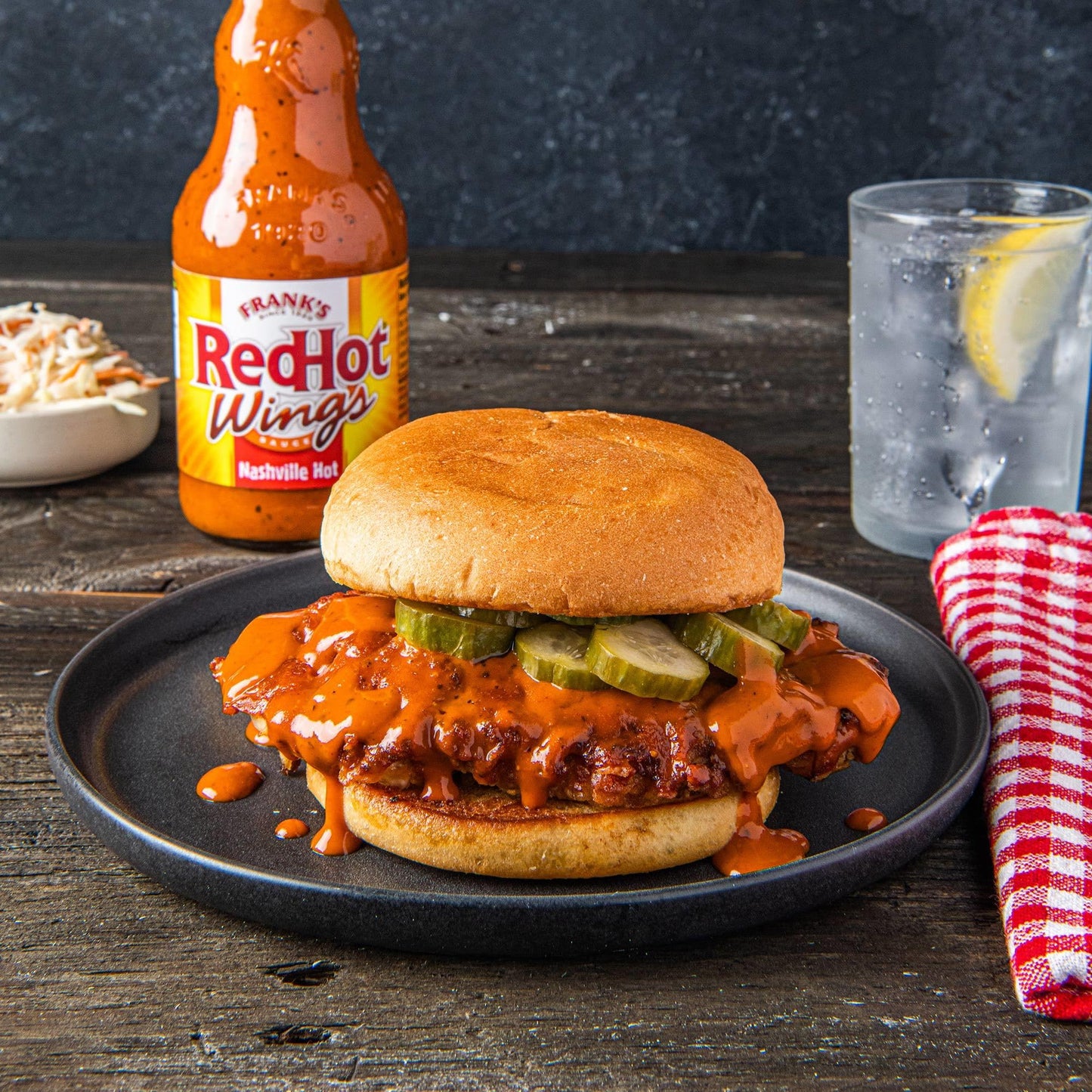 Franks RedHot Nashville Hot Wings Sauce, 12 fl oz, Pack of 1