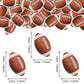 48 Pcs Edible Rugby Ball Cupcake Toppers Wafer Paper Football Cake Decorations Edible Rugby Ball Cake Picks Toppers For Sports R