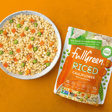 Fullgreen Riced Cauliflower With Carrots And Peas, Non-Gmo, No Preservatives, Shelf-Stable - Exclusive Keto Take Home Case Of 6
