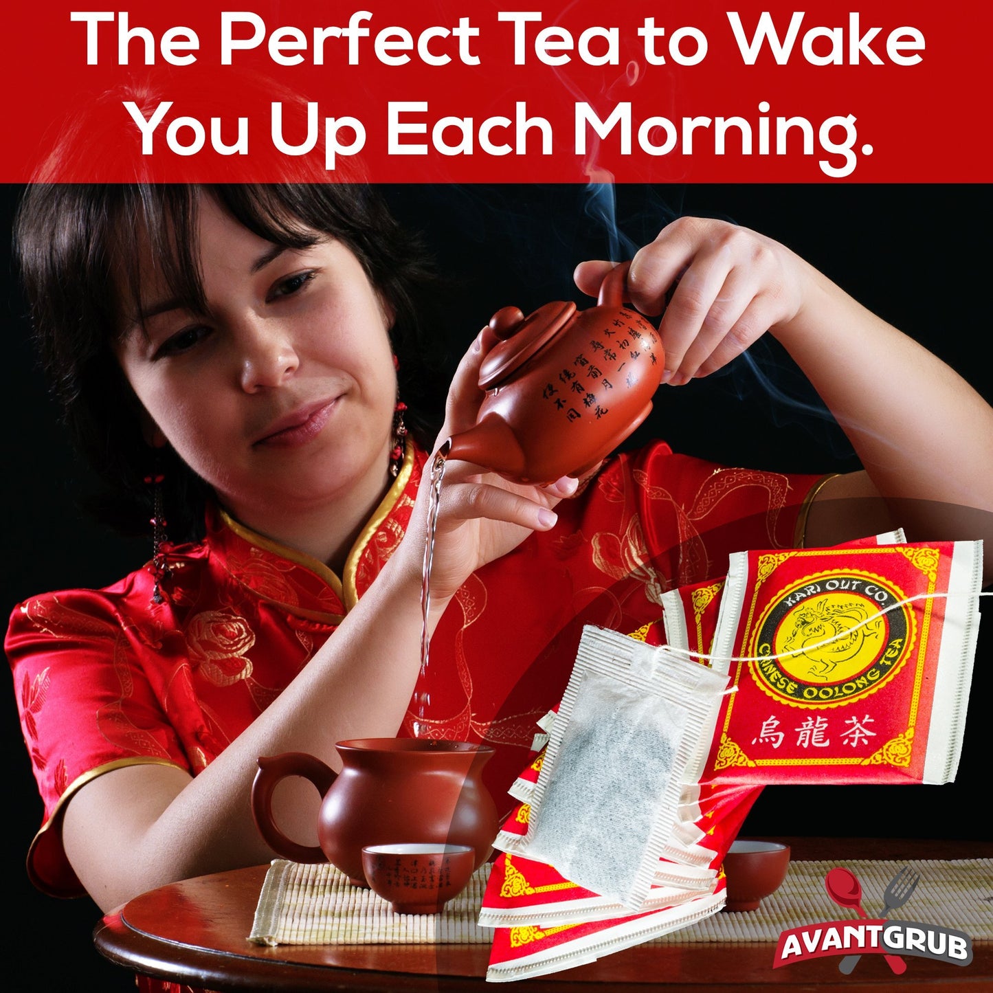 Avant Grub Oolong Tea Bags - Premium Chinese Tea Sachets, 600 Count, 38.4 Oz, Ideal for Hot or Iced Beverages, Green & Black Tea