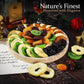 Dried Fruit Gift Basket - Gourmet Dry Fruit Tray In Wooden Platter - Healthy Snack Food Gift Basket For Women And Men - Perfect