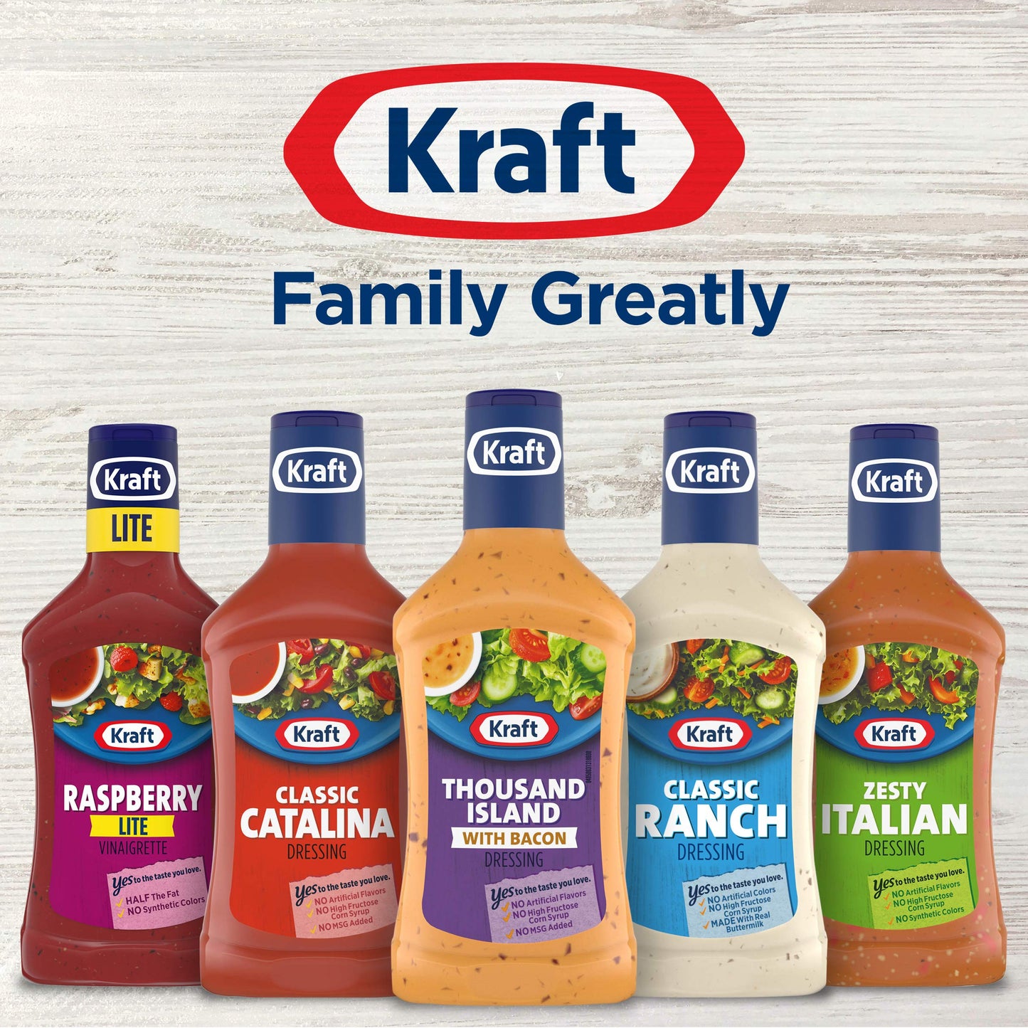 Kraft Thousand Island Salad Dressing With Bacon (16 Fl Oz Bottle)
