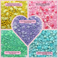 Confect Baby Shower Sprinkles - Assorted Pack Of 5 (Parrot Green, Pink, Purple & Yellow) | Edible Sprinkles For Baking, Cake & C