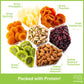 Nut Cravings Gourmet Dried Fruit & Mixed Nuts Gift Basket, 1 LB, Green Ribbon, 7 Assortments, Healthy Corporate Care Package