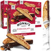 Nonni's Cioccolati Almond Biscotti Italian Cookies - 3 Boxes Biscotti Individually Wrapped Cookies - Italian Biscotti Cookies w/