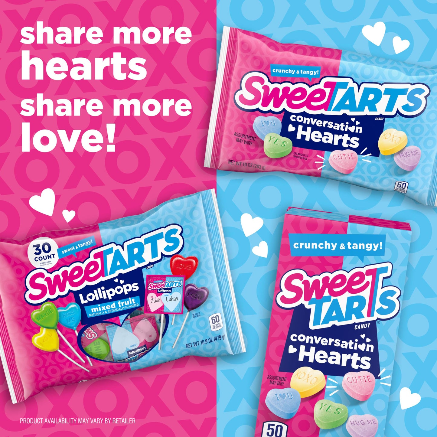 SweeTARTS Conversation Hearts, Valentines Day Candy, 10 Ounce Package