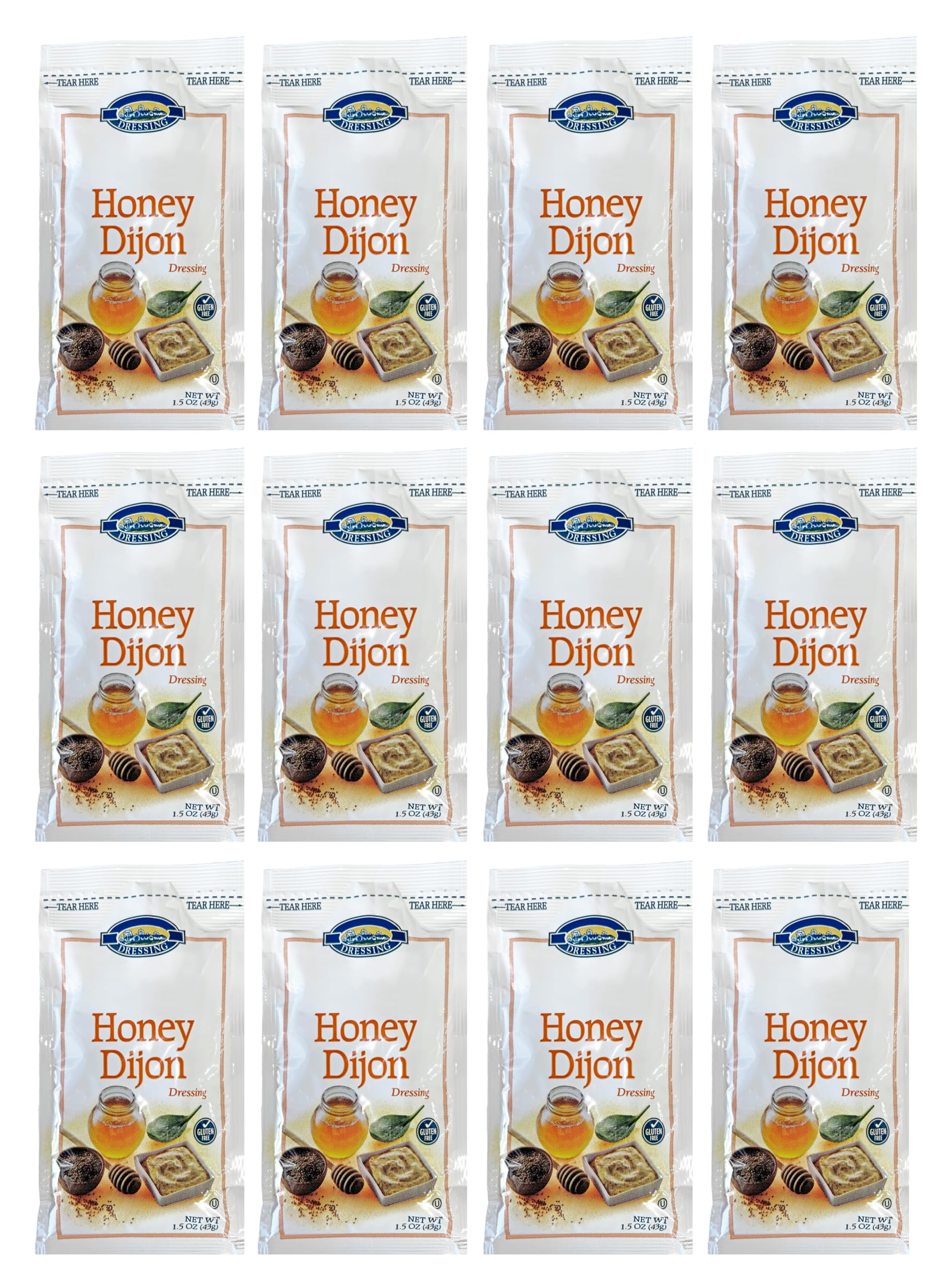Salad Dressing 1.5 oz. Packet | Pack of 12 | (Honey Dijon Mustard)
