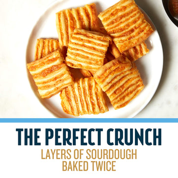 John Wm. Macy'S Cheesecrisps | Asiago & Cheddar | Twice Baked Sourdough Crackers Made With 100% Real Aged Cheese, Non Gmo, Nothi