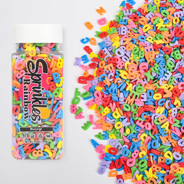 Bayep Rainbow Sprinkles For Cake Decorating Alphabet Bulk Candy For Ice Cream, Cookies, Baking, Cupcake Topper Colorful Sprinkle