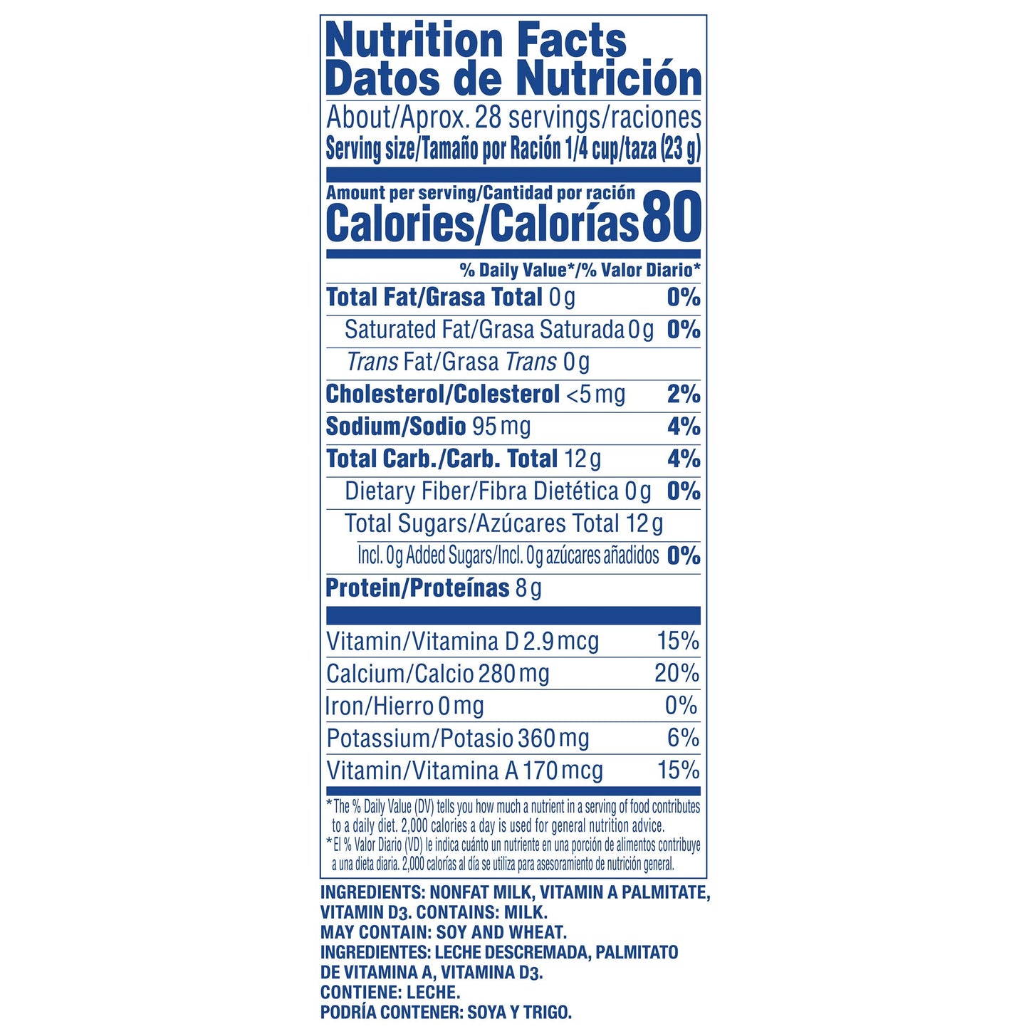 Carnation Instant Non Fat Dry Milk, 22.75 Ounce Can Powdered Milk (Shelf Stable Milk)