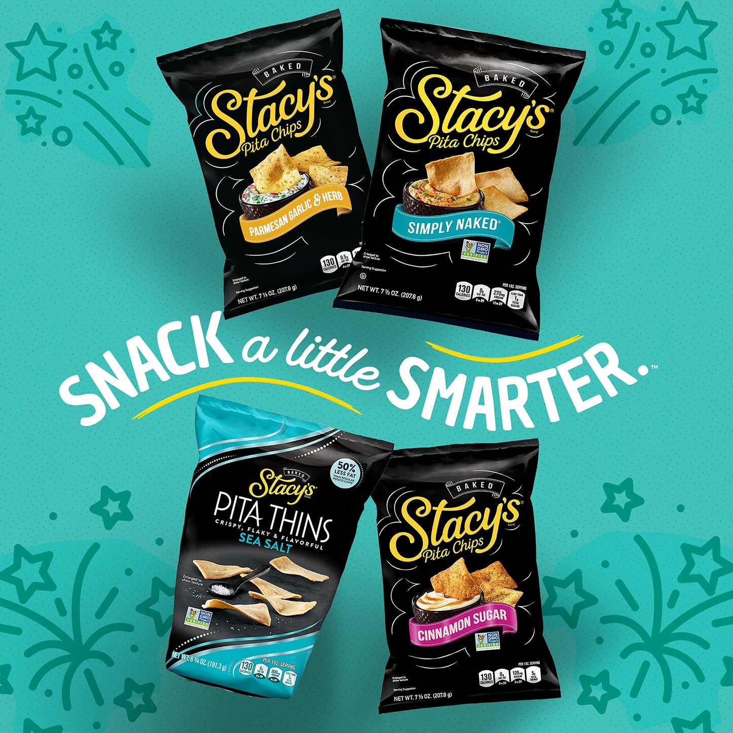 Stacys Pita Chips, Parmesan Garlic & Herb, 1.5 Ounce (Pack of 24)