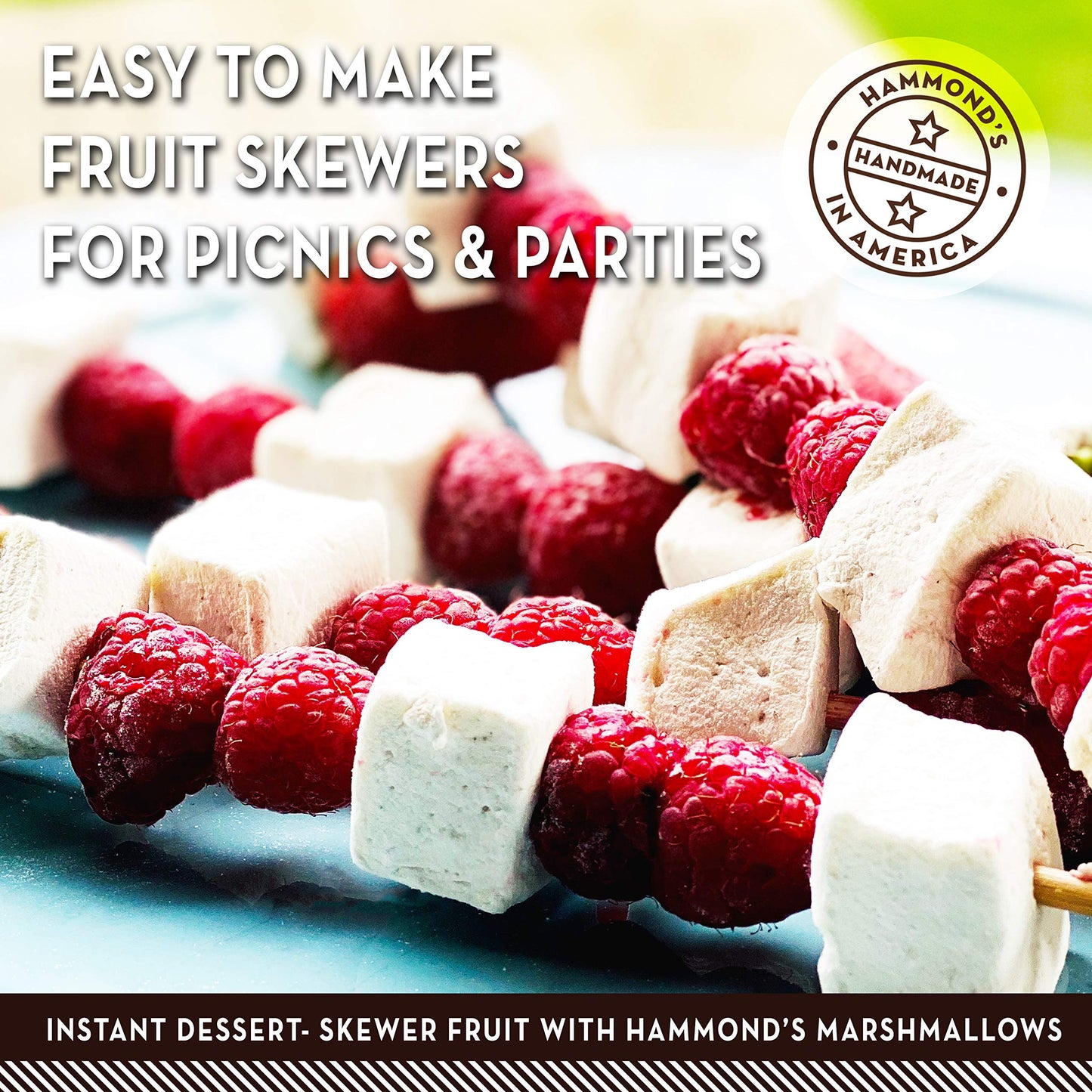 Hammonds Candies Gourmet Marshmallows - Vanilla Bean | Great For Snacking, Hot Chocolate, Smores, Baking | Gluten-Free, Kosher,