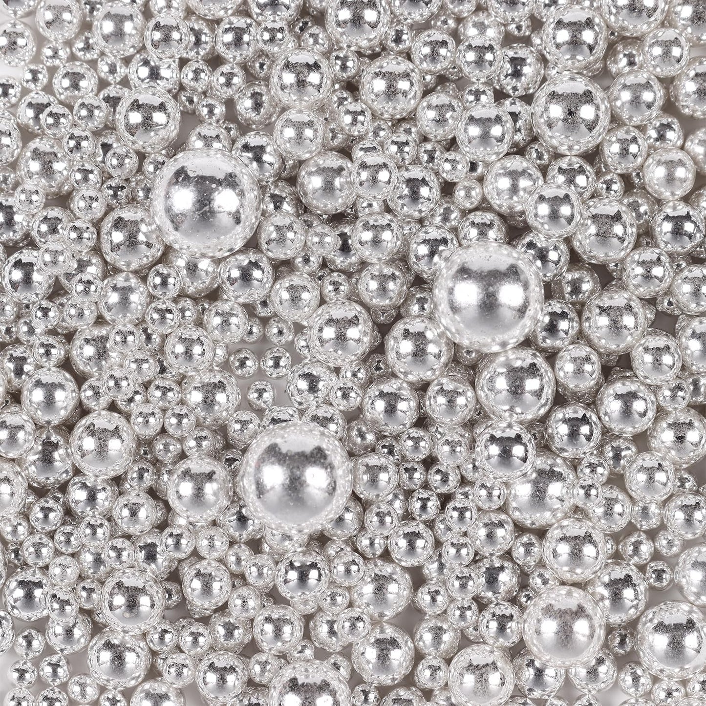 Pearls For Cake Decorating, Silver Pearl Sprinkles, Silver Metallic Sprinkles For Cake Decoration, Perfect For Cupcakes, Macaron