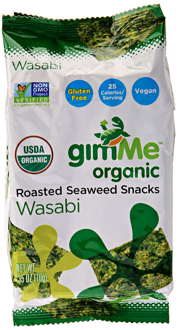 Gimme Seaweed Snacks Roasted Wasabi, 0.35 Oz