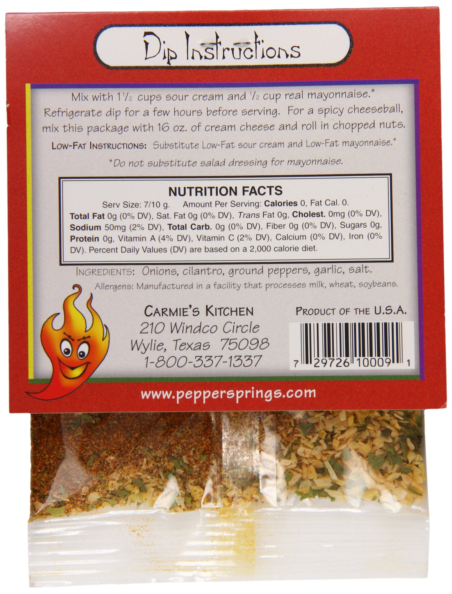 Carmies Kitchen Texas Wildfire Dip Mix, 0.8 Ounce