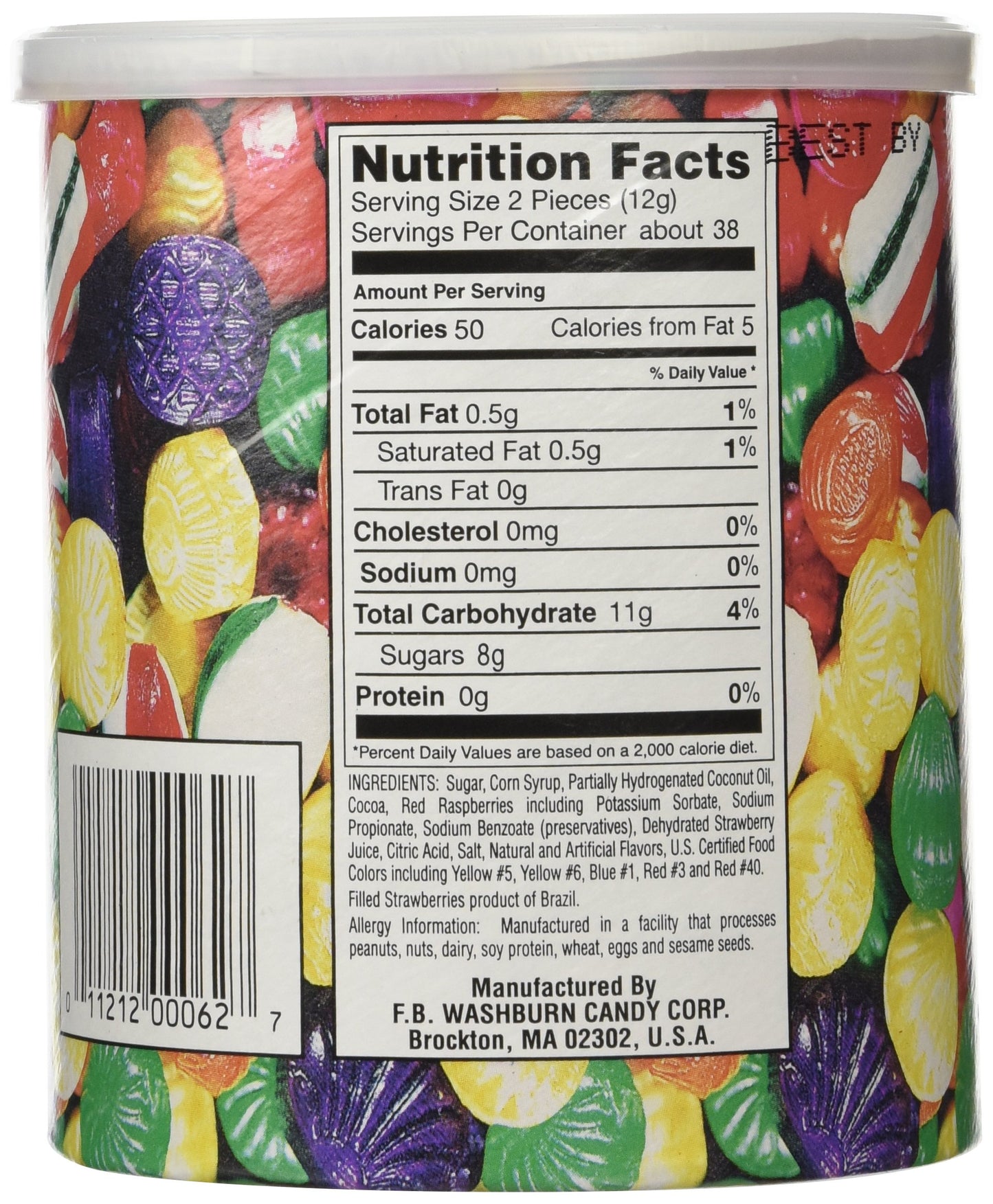Washburn'S Old Fashioned Hard Filled Candy, 15.5 Oz
