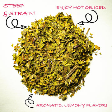 Worldwide Botanicals Organic Lemon Balm Tea, 1Lb - Loose Leaf Premium Herbal Tea | 100% Pure Lemon Balm Leaves | For Stress Reli